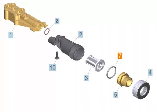 Garnitură de Conexiune Filtru Apă Kärcher HD și HDS pentru Spălătoare cu Presiune Înaltă, DN30x3mm - 1 Bucată - Înlocuitor 6.363-437.0