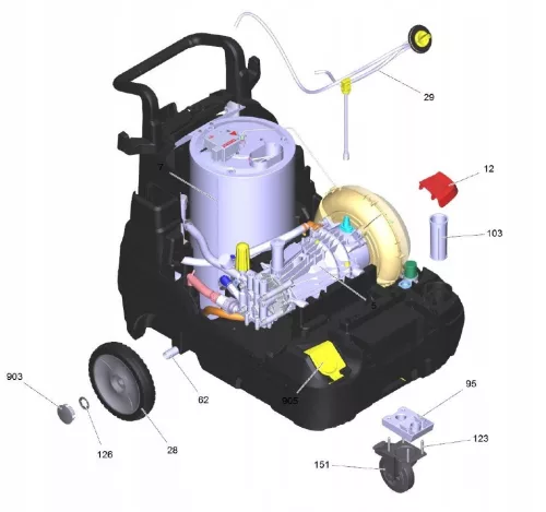 Capac Original Rezervor Combustibil Karcher pentru Seria HDS (4.064-021.0)