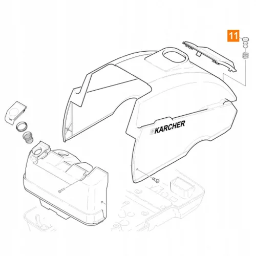 Pin de Fixare Original Karcher pentru Seria HDS - Accesoriu de Siguranță cu Fixare pentru Capacul Superior