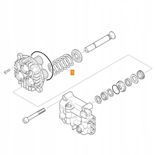 Arc Karcher HD Seria Spălător cu Presiune Înaltă Ghid pentru Piston cu Arc - 89 mm x 49 mm (5.332-187.0)