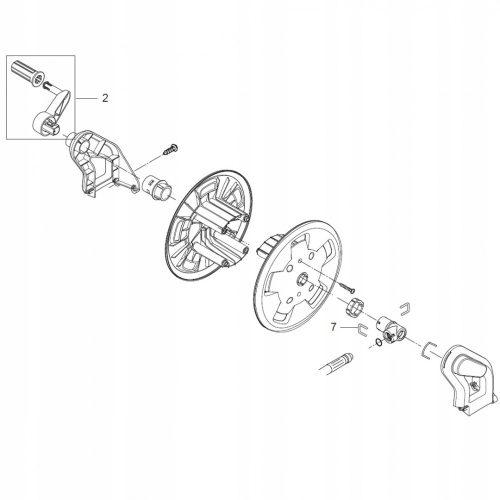 Manivelă Tambur Originală Nilfisk pentru Modelele P150.2, P160.2, Premium 180, Premium 190 și MC 2C