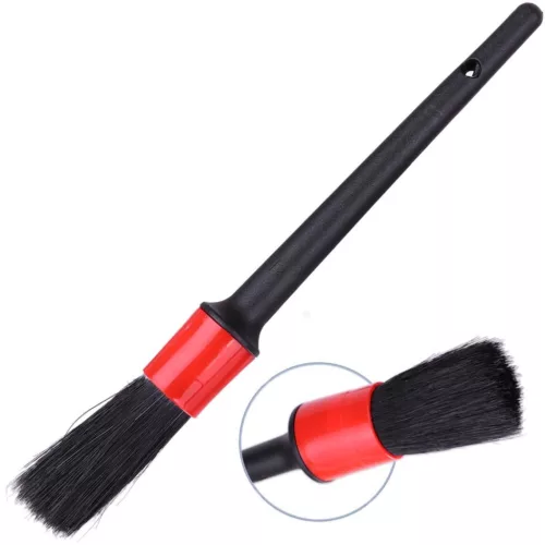 Set Detaliere Auto cu 5 Pensule, Kit de Curățare Detalii cu Peri Naturali, fără Componente Metalice