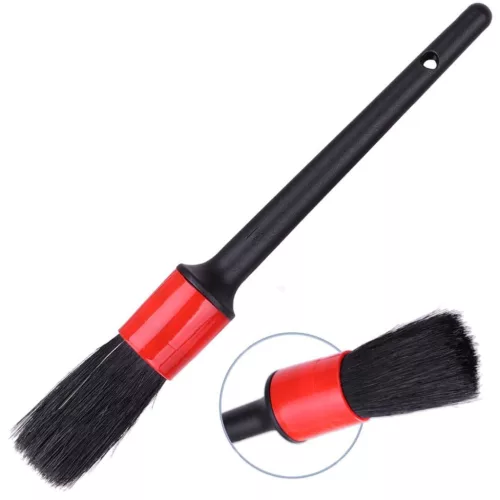 Set Detaliere Auto cu 5 Pensule, Kit de Curățare Detalii cu Peri Naturali, fără Componente Metalice