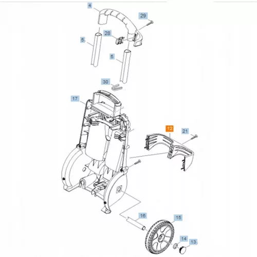 Suport Original pentru Rezervor de Detergenți Karcher HD Seria Profesională - Compatibil cu HD 6/16 -4M, HD 7/18 -4M, HD 9/19 M, HD 9/20 -4M