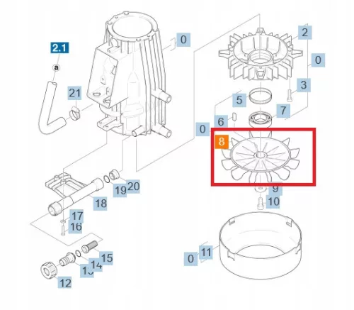 Ventilator Karcher HD Original - Compatibil cu Modelele 994, 1090, 1094, 1290, 9/16 pentru Mașini de Spălat cu Presiune Înaltă