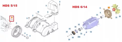 Ventilator de Protecție Kärcher HDS 5x5x28 mm - Compatibilitate Extinsă