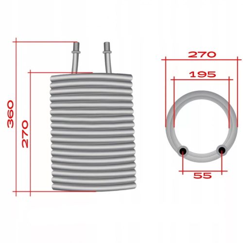 Furtun de Încălzire cu 12 Spirale pentru Karcher HDS 500C, 5/13U, Conexiune M22x1,5 mm