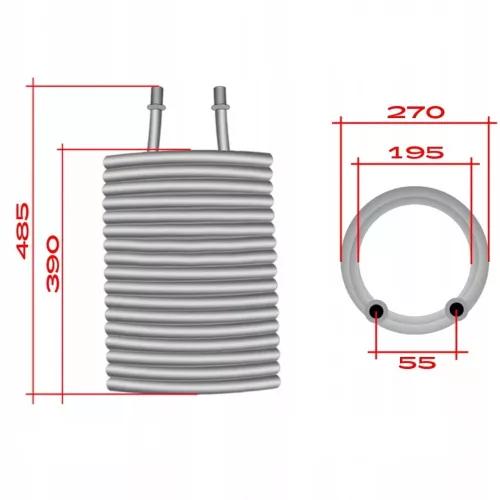 Furtun de Încălzire cu 18 Spirale pentru Karcher HDS 698c eco, 798c eco, cu Conectori M22x1,5 mm