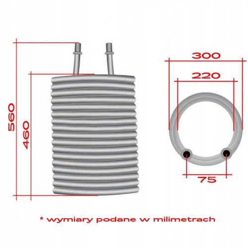 21 Spire Spirală de Încălzire Kranzle 750, 890, 895, 1160 și 1165 pentru Mașini de Spălat cu Presiune, Conector 3/8"
