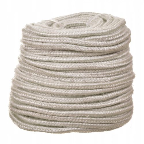Șnur Izolator din Fibre de Sticlă pentru Coșuri de Fum, Cazane și Boilere, 8x8 mm - Unități de 1 Metru