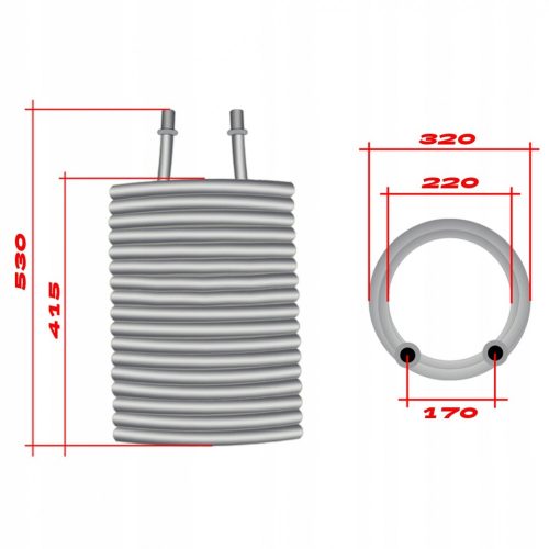 Spirală de Încălzire cu 15 Spirale pentru Aparate de Spălat cu Presiune Mare Karcher HDS, R+M, Germania