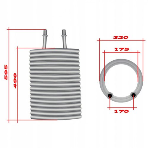 Spirală de Încălzire Karcher HDS 13/20 pentru Spălător cu Presiune Înaltă, 23 Spirale, Conexiune 22 mm (M22)