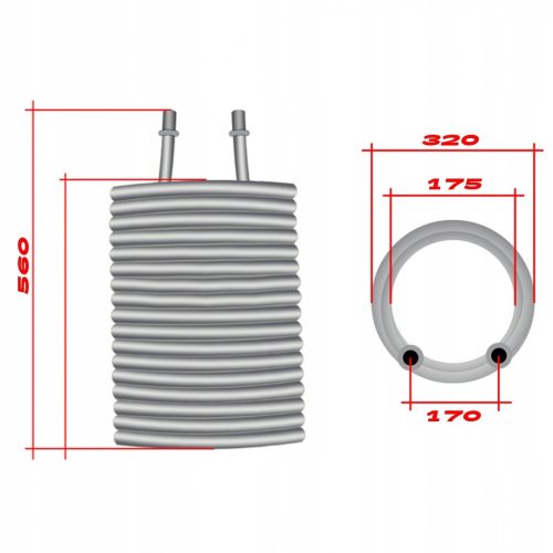 Furtun Încălzitor cu 21 de Spirale pentru Karcher HDS 12/18, Conector dublu M22x1,5mm