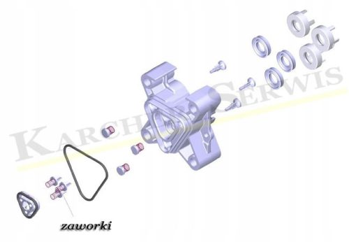 Kit Supapă de Aspirație Compatibil Karcher K3, K4, K5 Control Complet - 3 Bucăți (9.001-275.0)