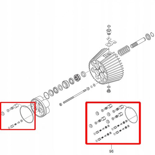 Set original de supape de presiune Nilfisk, compatibil cu modelele POSEIDON, NEPTUNE, MC 7P, MH 7P, KEW (1119310)