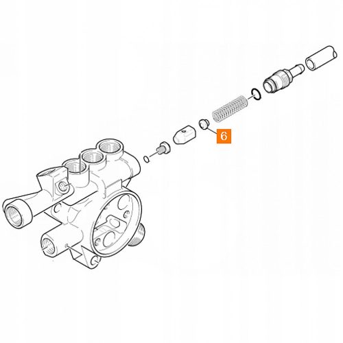 Supapă Originală Kärcher Poppet - Compatibilă cu Modelele HDS, Diametru 10,5 mm / 6,4 mm, Lungime 12,4 mm