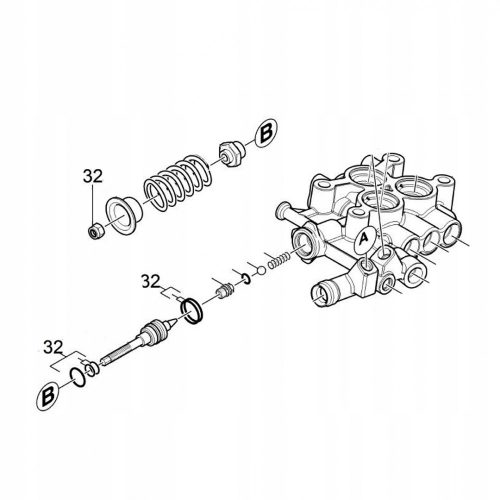 Kit de Reparație pentru Supapă cu Garnitură O-Ring pentru Modelele Kärcher HD