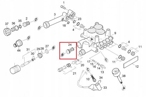 Supapă de Suprapresiune Profesională pentru Spălătoare cu Presiune Mare Karcher HD 650 5/12 și 6/13