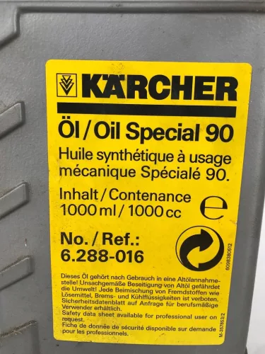 Ulei Original Karcher pentru Transmisie HD și HDS, Compatibil cu Spălătoare de Înaltă Presiune 400 V, 1 Litru (6.288-016.0)