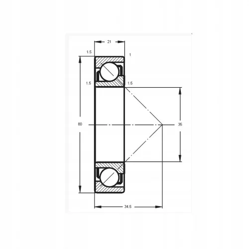Rulment Unghiular Karcher HDS 695 895 790 797 (7.401-035.0) pentru Motor - Dimensiuni: 35*80*21mm
