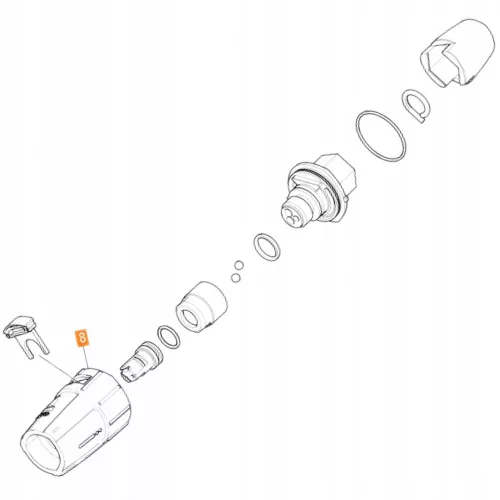 Capac Protecție Reglabil pentru Duze Kärcher Easy! Lock (Model: 5.394-859.0, Compatibil cu Duze Triple 031-045, TR 028 Hibrid)