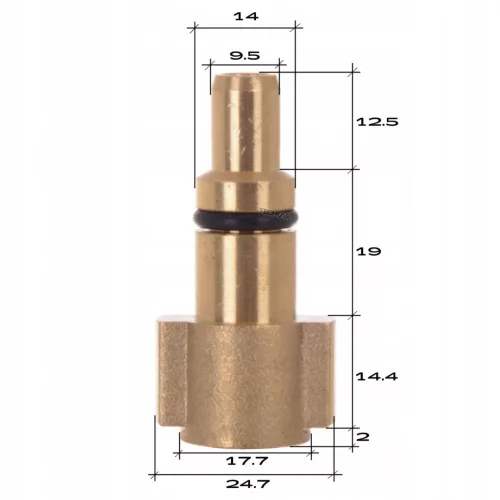 Pistol de presiune înaltă CX cu filet M14 (fără lance) - Compatibil cu Lavor, Parkside (MAX 160 bar, 9 l/min)