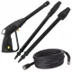 Set Pistol de Înaltă Presiune cu Lance, Cap Ajustabil și Cap Turbo, Furtun de 5 Metri Compatibil cu Spălătoare Karcher Seria K, 160 bar, 60°C