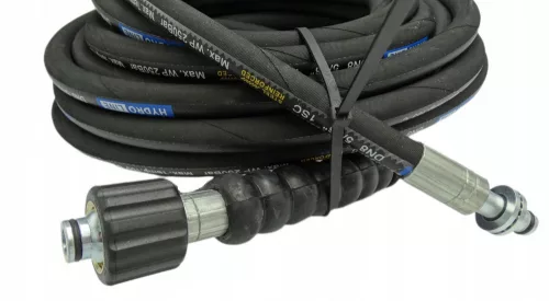 Furtun de Înaltă Presiune 10m, DN6, 250 bar – Cu Filet M22 și Conector cu Rulment de 11mm, Compatibil Karcher HD / HDS