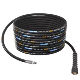   Furtun de Înaltă Presiune 10m, 250 bar, cu Împletitură de Oțel, Racord M22x1,5 – Conector 10mm, Compatibil cu Seria Karcher HD/HDS
