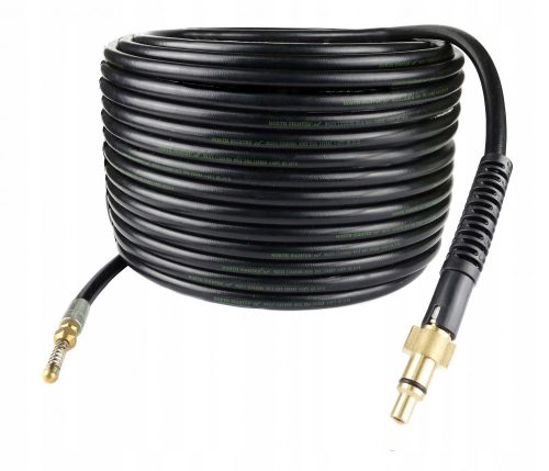 Tub flexibil de 15 metri pentru curățarea canalelor compatibil cu Lavor și Parkside, cu duză cu arc, presiune de 160 bari și temperatură de 60°C