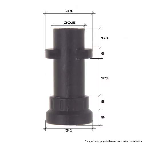Tub flexibil de curățare țevi 10 metri pentru spălătoare cu presiune Karcher seria K, până la 200 bar, rezistent la 60°C