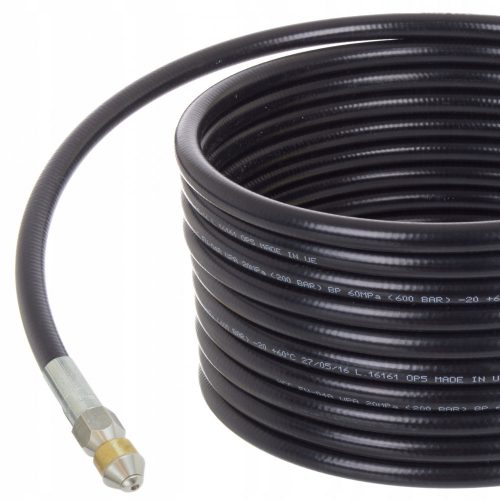 Tub pentru Curățarea Canalelor de 10 Metri cu Duza Rotativă - Compatibil LAVOR și BOSCH, 200 bari, 60 °C