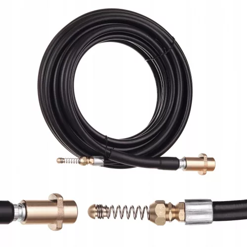 Furtun de Curățare a Țevilor de 15 Metri cu Duza cu Arc pentru Aparatele de Spălat cu Presiune Karcher K2-K7