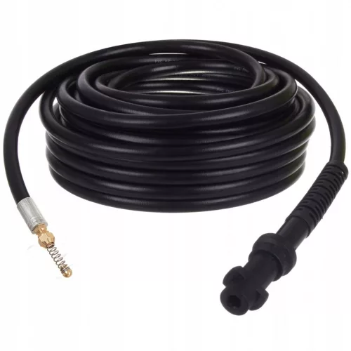 20 Metri Furtun de Curățare cu Spirală pentru Țevi Kärcher K2 - K7, 200 bar, 60 °C, Conexiune Baionetă K