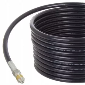   Furtun de Curățare Canale de 20m cu Duza Rotativă - Compatibil cu LAVOR și BOSCH, 200 Bari, 60°C