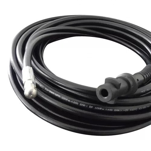 Tub de Curățare a Canalizării de 25 de Metri Compatibil cu Spălătoare cu Presiune Karcher, Plastic Durabil, Conector Rapid, Acoperire de Nailon