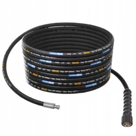   Furtun de Curățare Canalizații de 45m, 250 BAR, Împletitură de Oțel, Compatibil KARCHER HD și HDS