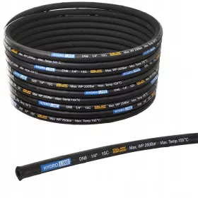   Furtun Hidraulic 1/4" HYDROLINE DN6 1SC 250BAR 155°C pentru Utilizare Profesională