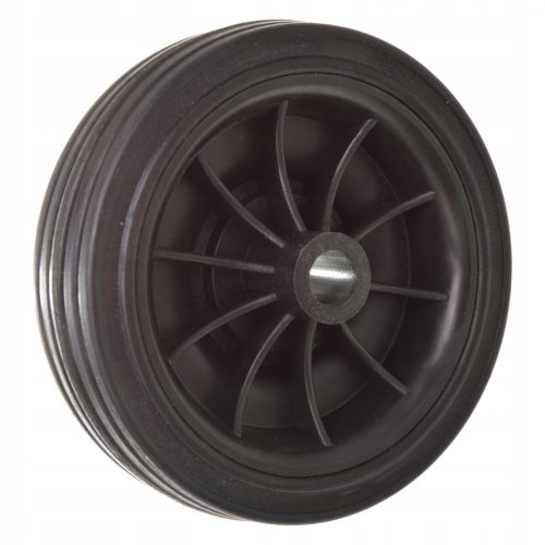 Roată pentru Dispozitive Pneumatice de Spumare și Pulverizare – Compatibilă cu Rezervoare de 24L și 50L, Diametru Roată 125 mm, Diametru Ax 13 mm, Material Plastic/Cauciuc