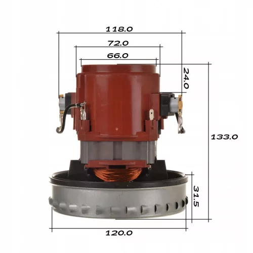 Motor Turbinar de 1400W Compatibil cu Aspiratoare BEKO (Arcelik), Diametru 120mm, Tip: Produs Alternativ