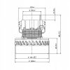Turbină Originală AMETEK pentru Motor Karcher PUZZI, Makita 440, Bosch GAS 25 și 50 – 167 mm Înălțime