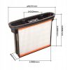 Set 2 Filtre Aer din Poliester pentru Aspiratoare Industriale - Compatibil Bosch GAS-25, GAS-50, Starmix ISC ARD/ARD, Metabo ASR, Hitachi RNT, AEG