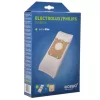 4x porzsák ELECTROLUX PHILIPS AEG S-bag Classic Performance ELMB01K, E201SM (UltraSilencer, Ergospace, Ergoclassic, Oxygen Plus, Jetmaxx, Ultra One, Viva Control, Accelerator, CLario) porszívókhoz