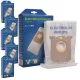 24x porzsák ELECTROLUX PHILIPS AEG S-bag Classic Performance ELMB01K, E201SM (UltraSilencer, Ergospace, Ergoclassic, Oxygen Plus, Jetmaxx, Ultra One, Viva Control, Accelerator, CLario) porszívókhoz