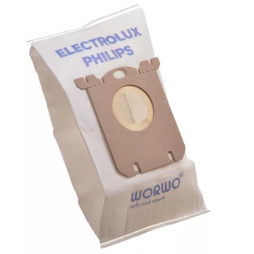 12x porzsák ELECTROLUX PHILIPS AEG S-bag Classic Performance ELMB01K, E201SM (UltraSilencer, Ergospace, Ergoclassic, Oxygen Plus, Jetmaxx, Ultra One, Viva Control, Accelerator, CLario) porszívókhoz