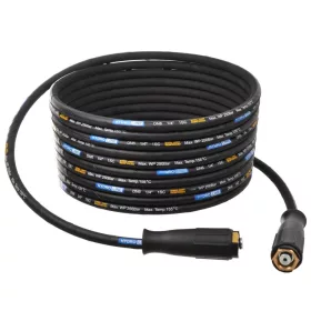   Furtun de Înaltă Presiune Premium, Rezistent la Căldură, 15 Metri - Conectori M22-M22 (Tip K) Compatibil cu Spălătoare de Presiune Karcher și Kranzle