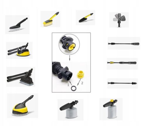 Kit de Etanșare Compatibil pentru Spălătoare cu Presiune Karcher Seria K2-K7, pentru Lance, Perii și Furtunuri