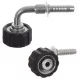 Conector Cot Unghiular Filetat M22x1,5, Tija de 14 mm, pentru Furtun DN8, Design Cot la 90°