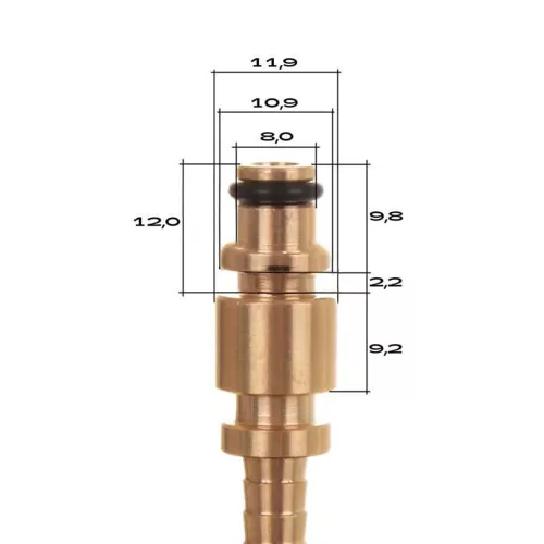 Conector 8 mm DN6 Compatibil Bosch și Black&Decker, Material de Înaltă Calitate, Conexiune Rapidă și Sigură