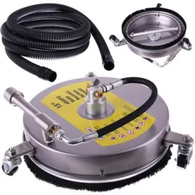   Cap de curățare profesional din oțel inoxidabil T-racer pentru suprafețe pavate cu sistem de absorbție gravitațională a apei, compatibil cu spălătoare de înaltă presiune, 38 cm - 720-1800 l/h, 160-275 bar, cu conexiune de 6,3 mm
